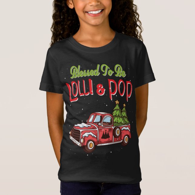Lolli und Pop Weihnachten Pajama Großeltern Grandm T-Shirt (Vorderseite)