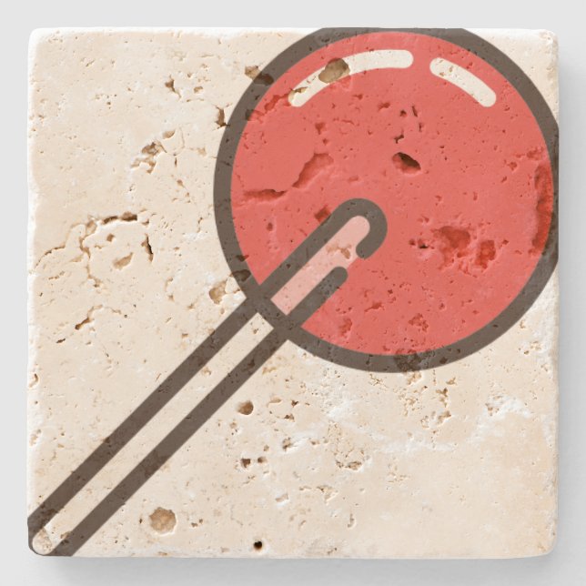 Lollipop-1 Steinuntersetzer (Vorderseite)