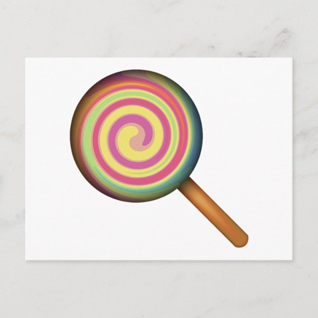Lollipop Candy - Emoji Postkarte (Vorderseite)