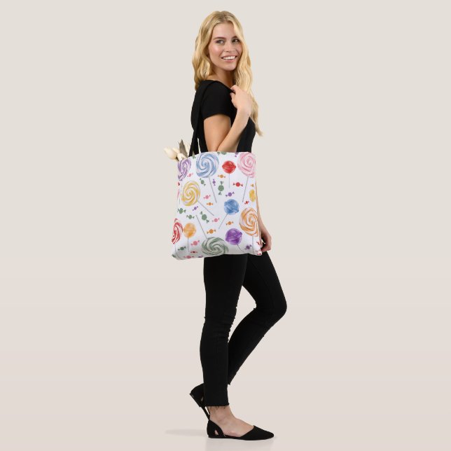 Lollipop Candy Pattern farbenfroh Tasche (Am Model)