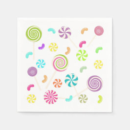 Lollipop Candy Pattern Paper Napkins Serviette