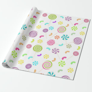 Lollipop Candy Pattern Wrapping Paper Geschenkpapier