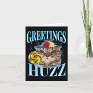 Lollipop Cat Meme Greetings Huzz Funny Albern Cat  Karte