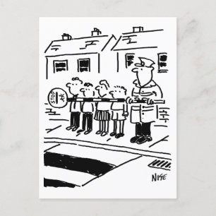 Lollipop Man benutzt Lollipop als Restraining Barr Postkarte