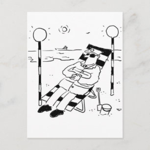 Lollipop Man ist Sonnenbaden. Surreal Postkarte