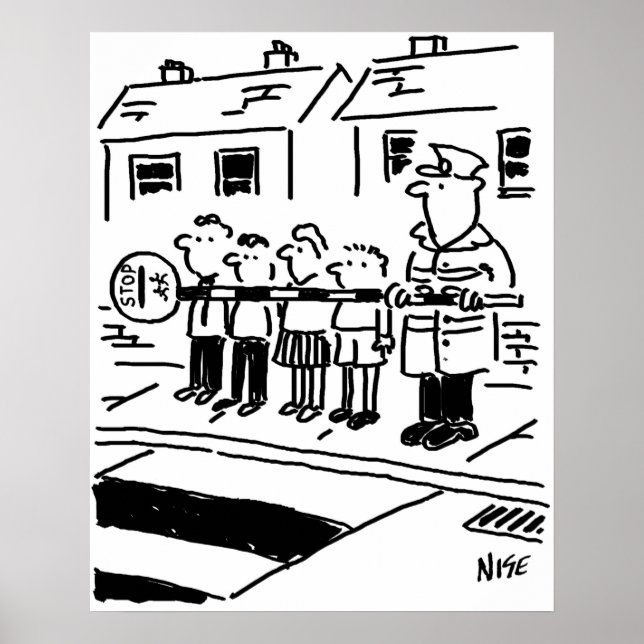 Lollipop Man nutzt Lollipop, um eine Barriere zu m Poster (Vorne)