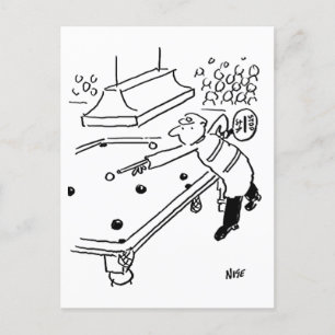 Lollipop Man spielt Snooker Postkarte