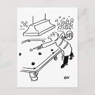 Lollipop Man spielt Snooker Postkarte