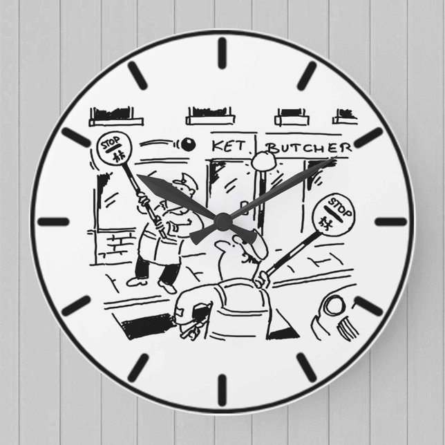 Lollipop Men spielen Tennis Große Wanduhr (Von Creator hochgeladen)