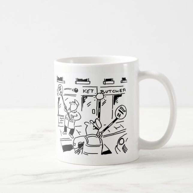Lollipop Men spielen Tennis mit Lollipops Kaffeetasse (Rechts)