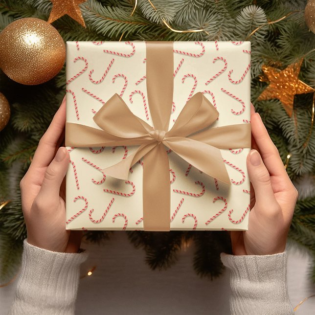 Lollipop-Muster mit Candy Canes Weihnachtszeit Geschenkpapier (Von Creator hochgeladen)