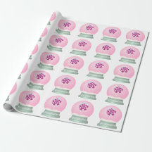 Lollipop-Schneekugel niedliche Rosa Girl Winter