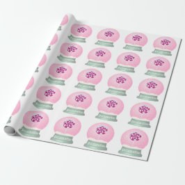 Lollipop-Schneekugel niedliche Rosa Girl Winter Geschenkpapier