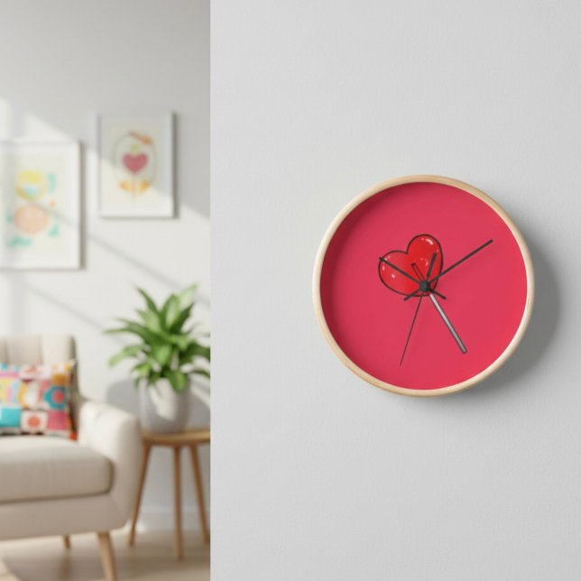 Lollipop Square Wall Clock Uhr (Von Creator hochgeladen)