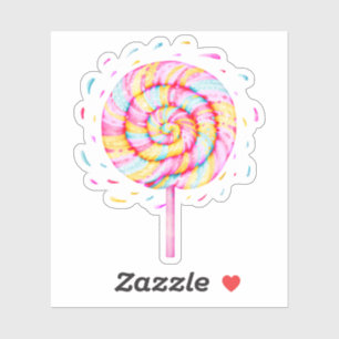 Lollipop Sweet Candy Caramel Drops Illustration Aufkleber