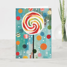 Lollipop Swirl Weihnachtskarte Karte