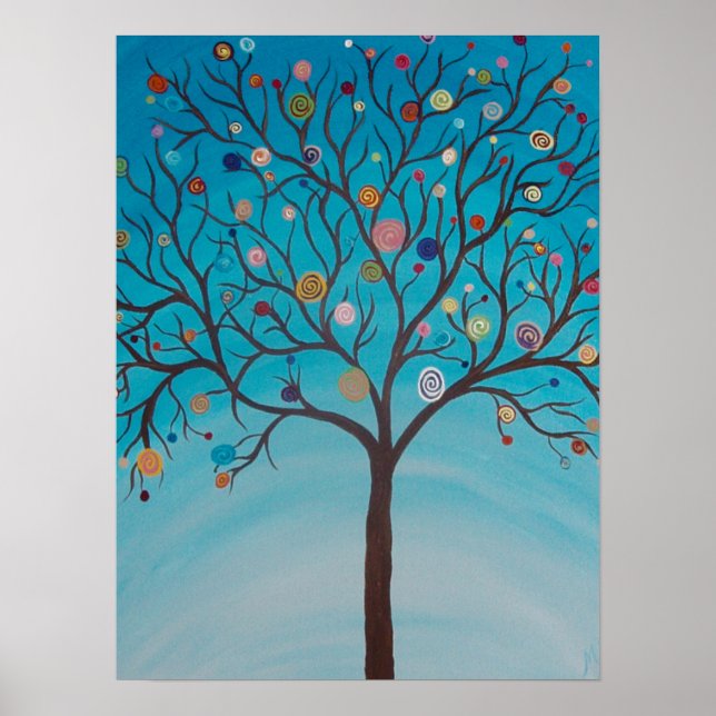 Lollipop Tree Print on Leinwand Poster (Vorne)