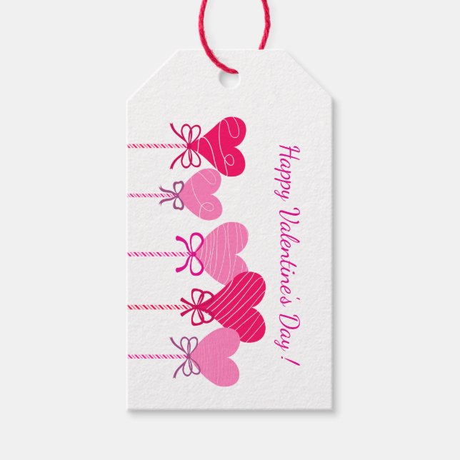 Lollipop Valentine's Day Gift Tag Geschenkanhänger (Vorderseite)