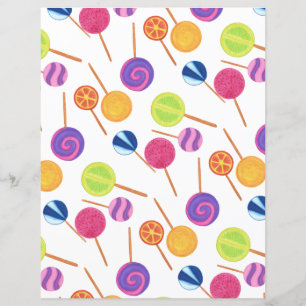 Lollipopes colorés amusants sur papier à scandale