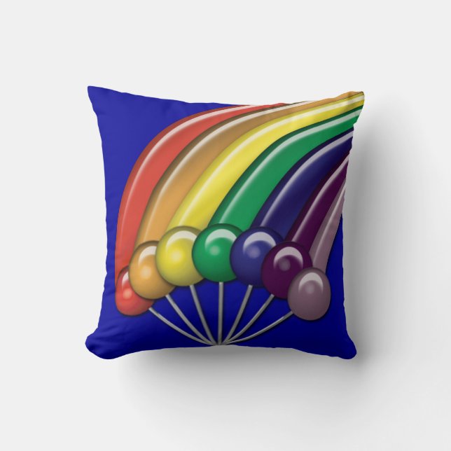 Lollipops et Rainbows Coussin personnalisable (Recto)