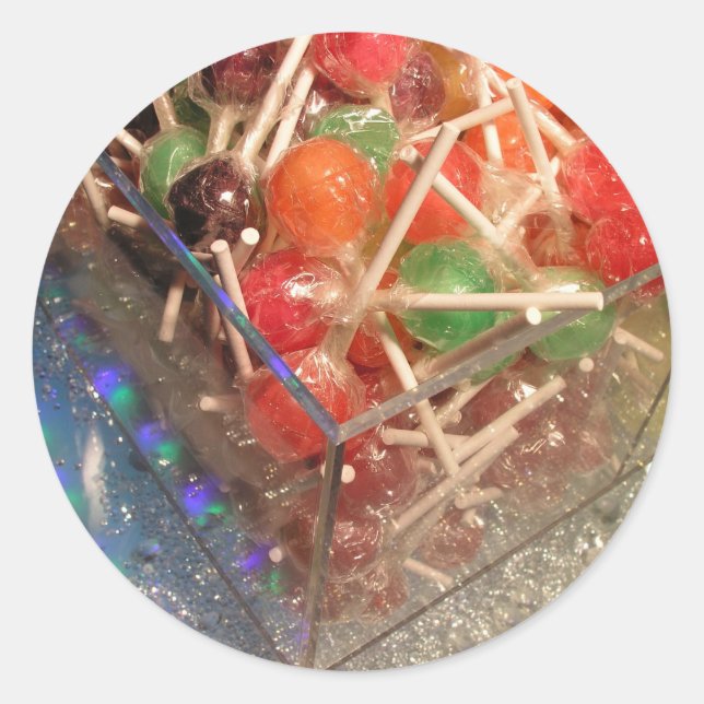 Lollipops Runder Aufkleber (Vorderseite)
