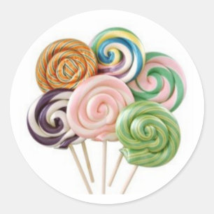 Lollipops Runder Aufkleber