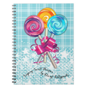 Lollipops Süßigkeiten Rezept Notebook Notizblock