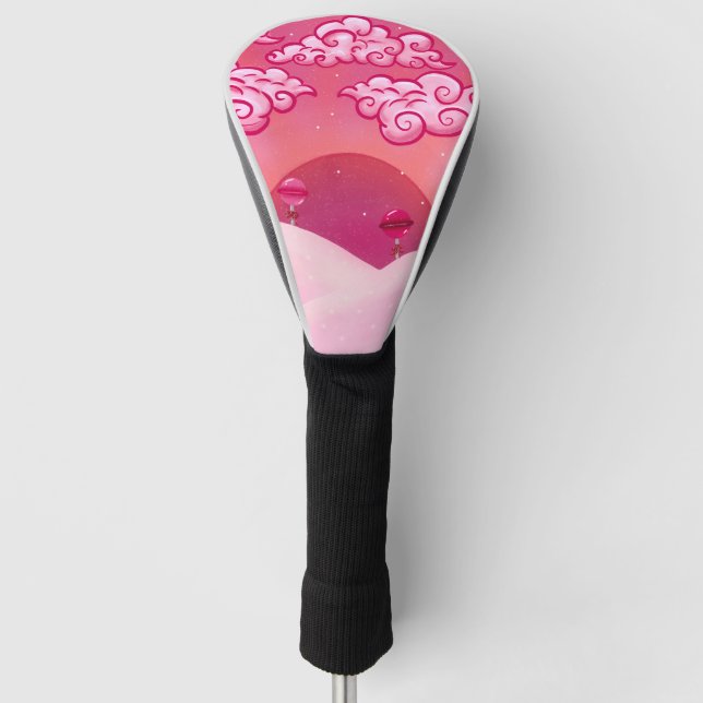 Lollipops und hübsche Wolken Golf Headcover (Vorderseite)