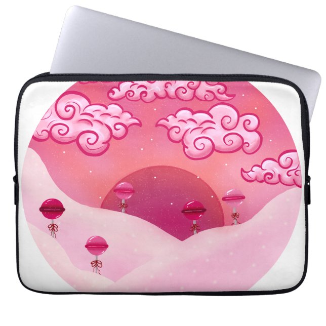 Lollipops und hübsche Wolken Laptopschutzhülle (Vorderseite)