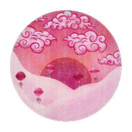 Lollipops und hübsche Wolkendarstellung Schneidebrett