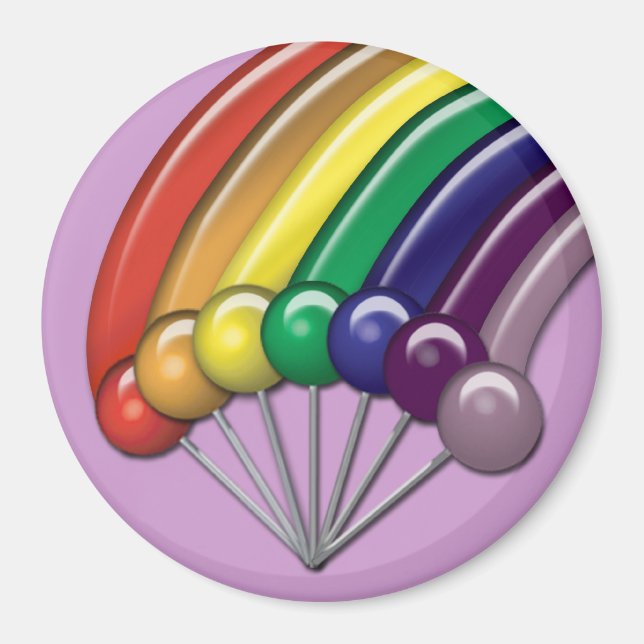 Lollipops und Rainbows Anpassbare Magnete Magnet (Vorne)