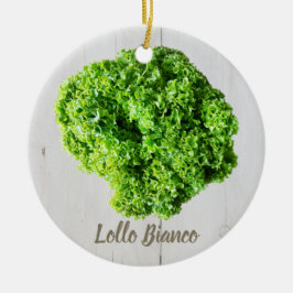 Lollo Bianco Salad Salat Blätter für Veganer Keramik Ornament