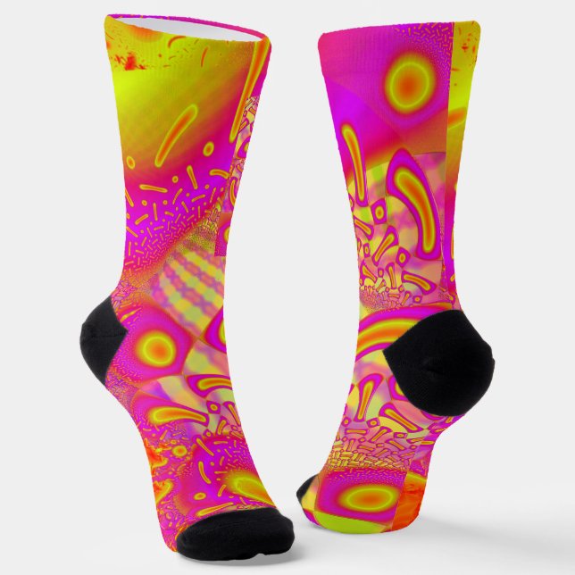 LollyPoP 3D-Fraktal aus geschmolzenem Glas Socken (Gewinkelt)