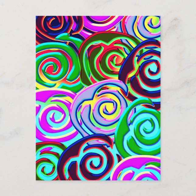 Lollypop-Muster Postkarte (Vorderseite)