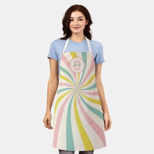 'Lollypop Vibes', Retro-Monogramm Schürze