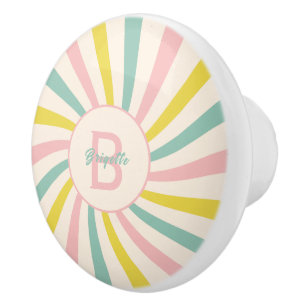 'Lollypop Vibes', Retropastelltür Keramikknauf
