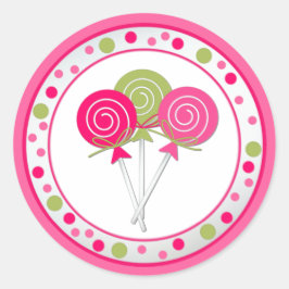 Lollypops Geburtstagsparty-Aufkleber Runder Aufkleber
