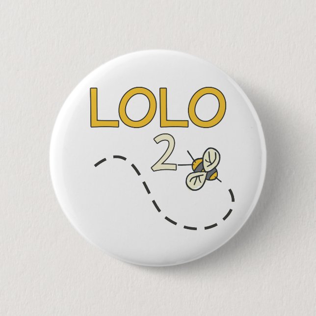 Lolo 2 Biene Button (Vorderseite)