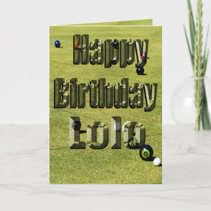 Lolo Lawn Bowls Birthday Card, Karte