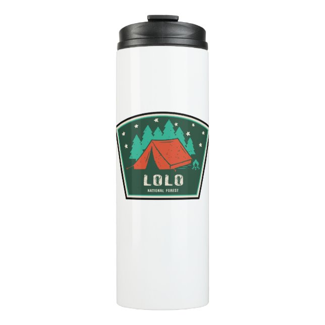 Lolo National Forest Montana Camping Thermosbecher (Vorderseite)