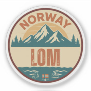 Lom, Norwegen Norwegen Aufkleber