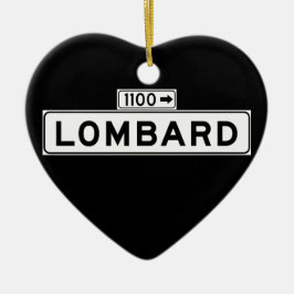 Lombard-St., San Francisco Straßenschild Keramikornament