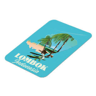 Lombok Indonesien-Karte Magnet