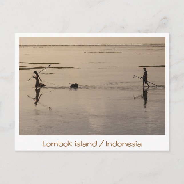 Lombok-Insel / Indonesien monochrome Bilder Postkarte (Vorderseite)