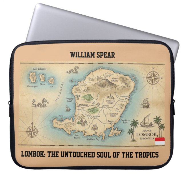 Lombok Tropical Soul Aesthetic Laptop Laptopschutzhülle (Vorderseite)