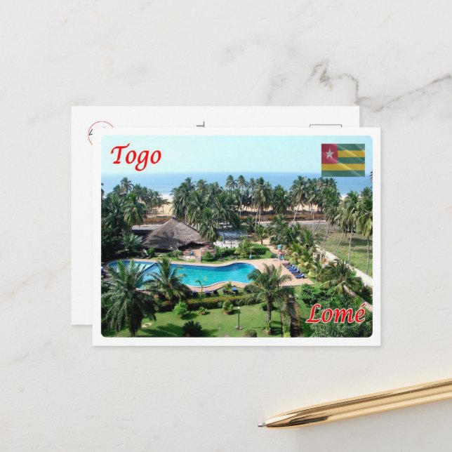 Lomé - Togo - Postkarte (Vorderseite/Rückseite Beispiel)