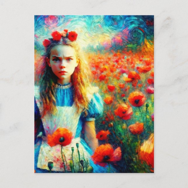 Lomographisches Foto Alice Van Gogh Poppies Postkarte (Vorderseite)