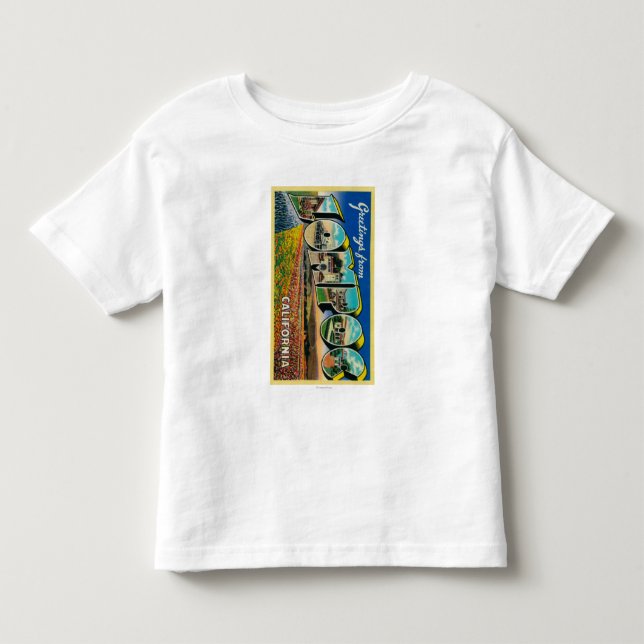 Lompoc, Kalifornien - große Buchstabe-Szenen Kleinkind T-shirt (Vorderseite)