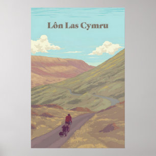 Lon Las Cymru Radreiseplakat Poster