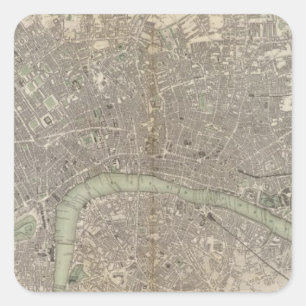 London 1843 quadratischer aufkleber